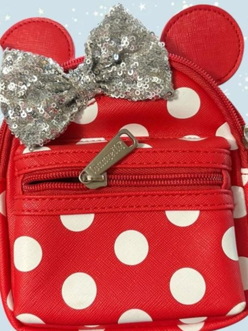 Loungefly Red & white polka dot Minnie Mouse mini backpack wristlet